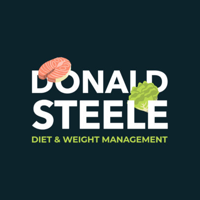 Nutritionist Logo Maker Featuring Food Icons 4315g