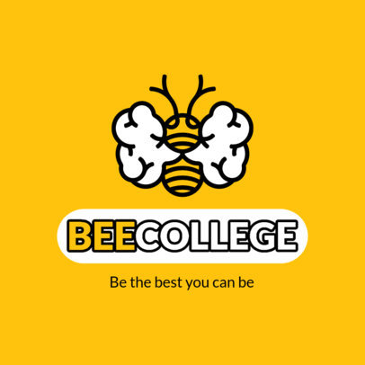 Brain-Themed Logo Maker for a School with a Bee Graphic 3926d-el1
