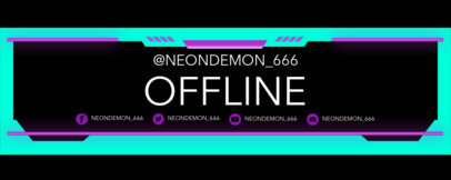 Neon-Colored Twitch Banner Maker for a Sports Streamer 3663d