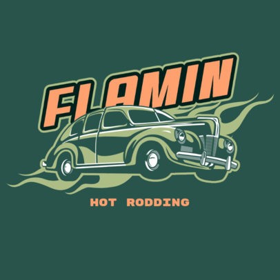 Car Workshop Logo Template With a Classic Automobile Graphic 4340j