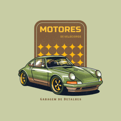 Illustrated Logo Generator for a Classic Rides-Only Garage 4338i