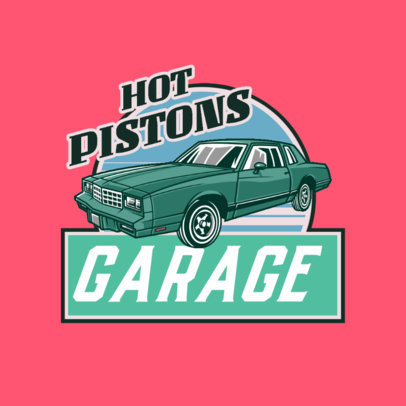 Garage Logo Maker Featuring a Classic Car Graphic 4336i