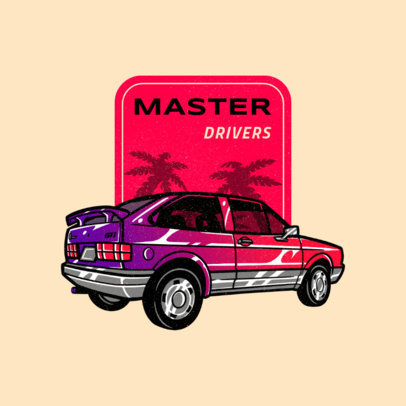 Logo Creator Featuring an 80's Style Classic Vehicle Graphic 4338b