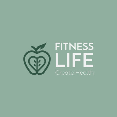 Logo Generator With a Fitness and Wellness Theme Featuring an Apple Graphic 4354c