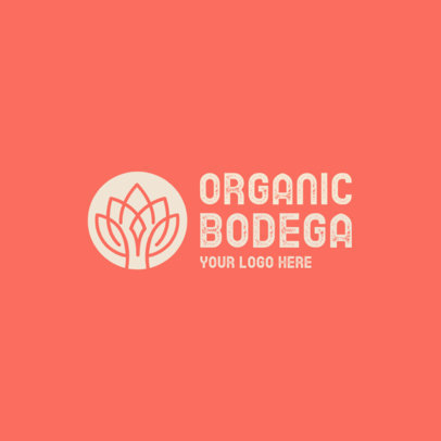 Logo Generator for an Organic Shop Featuring an Abstract Plant Graphic 4354i