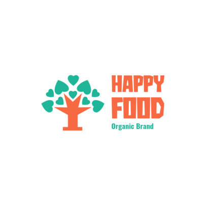 Logo Template for Organic Food Brands Featuring a Tree Icon 4354k