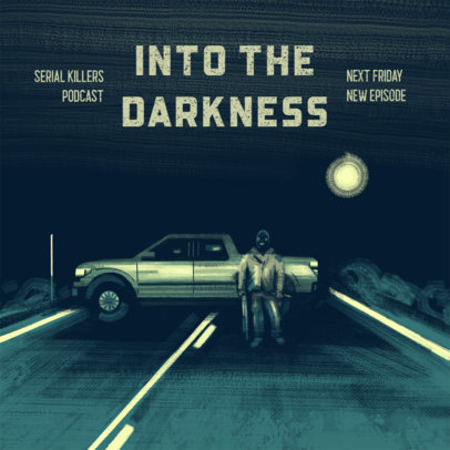 Podcast Cover Generator for a Serial Killer Case Episode 4359g