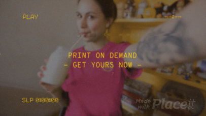 Intro Video Maker for a Pod Business Featuring a Retro Aesthetic and Glitch Effects 2979a 3500-el1