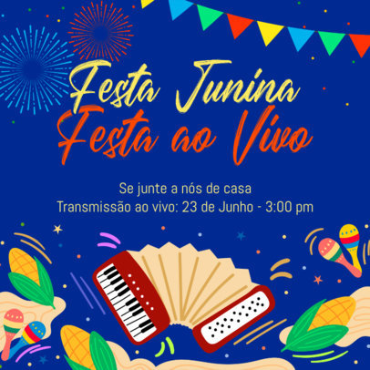 Festive Instagram Post Generator for a Festa de São João Holiday 3714b