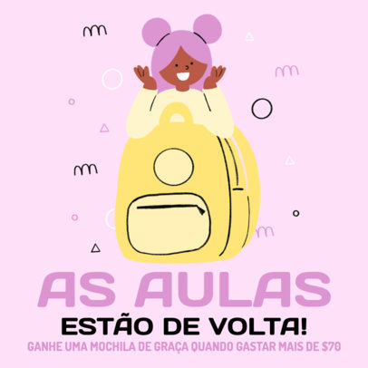 Instagram Post Template to Announce Back to School Deals 3728a