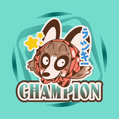 Gaming Logo Generator with a Fox Inspired by Dragon Ball 4376g