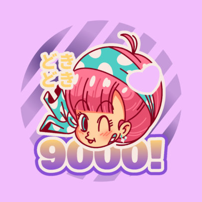 Logo Maker with a Graphic Inspired by a Girl From Dragon Ball 4376l