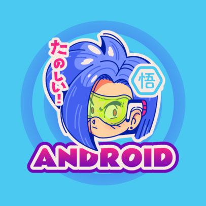 Logo Generator with a Graphic Inspired by Dragon Ball's Androids 4376k