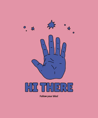 T-Shirt Design Creator Featuring a Waving Hand Graphic 4017f