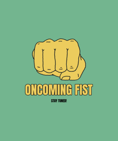 Trendy T-Shirt Design Generator Featuring a Fist Illustration 4017c
