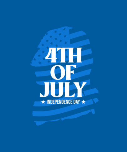 T-Shirt Design Maker for the 4th of July with a Graphic of George Washington 3751a