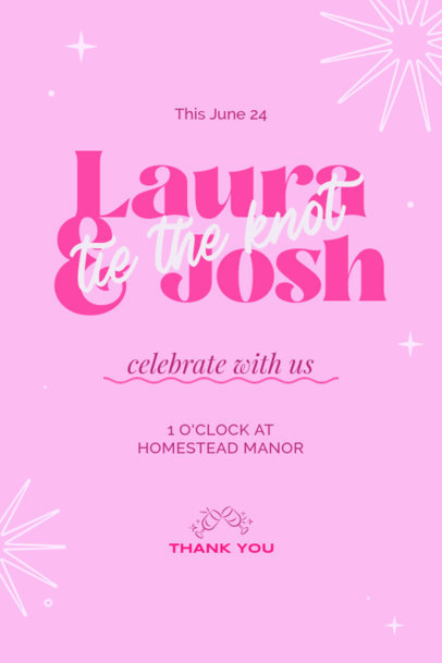 Invitation Design Maker for a Wedding Featuring Star Graphics