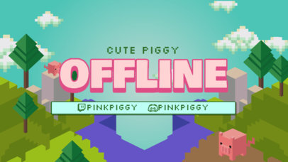 Placeit - Twitch Overlay Design Maker Featuring a Minecraft-Inspired ...