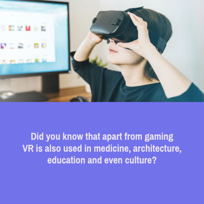 Placeit - Instagram Post Template Featuring a Brief Virtual Reality Definition