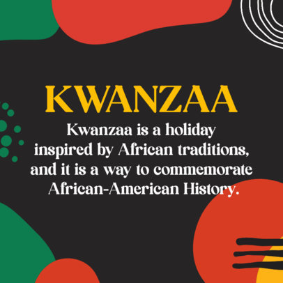 Placeit Carousel Instagram Post Template With a Kwanzaa Tradition