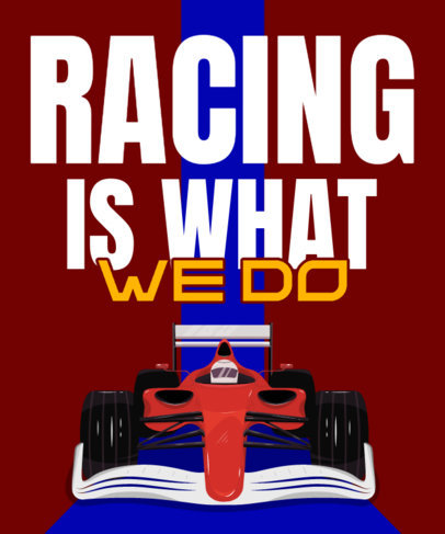 Placeit Car Racing T Shirt Design Generator Inspired by Formula One