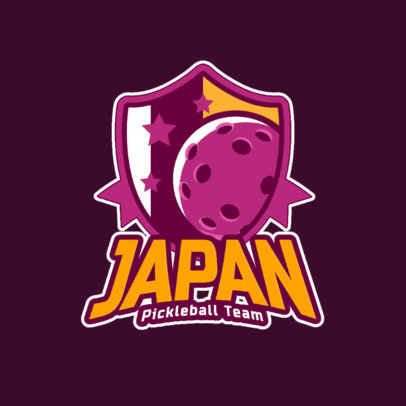 Pickleball Team Logo Creator with an Emblem Illustration 5674B
