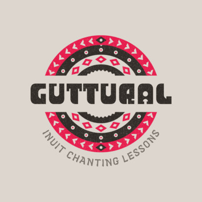 Placeit - Music Course Logo Maker Featuring an Indigenous Culture Theme