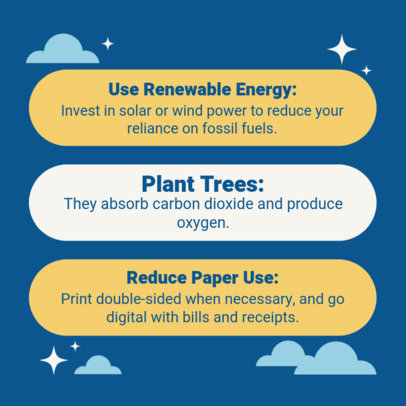 Earth Day-Inspired Instagram Post Creator Featuring Waste-Reducing Tips 6139c-el1