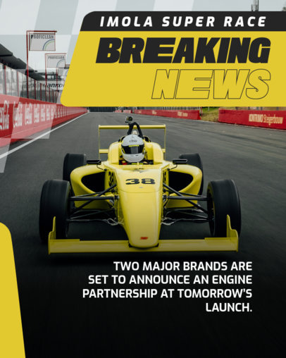 Placeit - Sportscasting-Themed Instagram Post Creator with a Car Racing ...