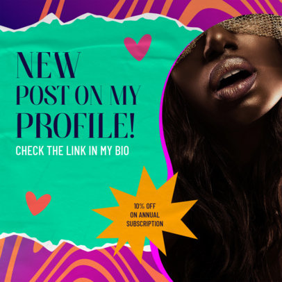 Placeit - Instagram Post Generator with Wavy Graphics for a New