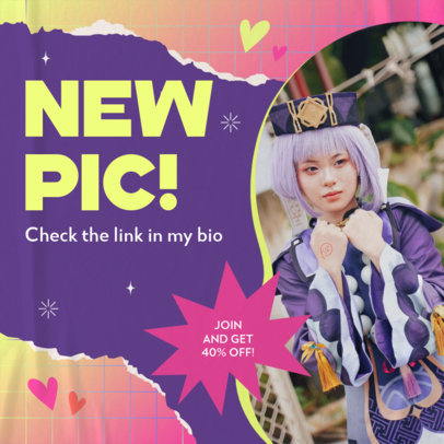 Placeit - Instagram Post Generator with Wavy Graphics for a New