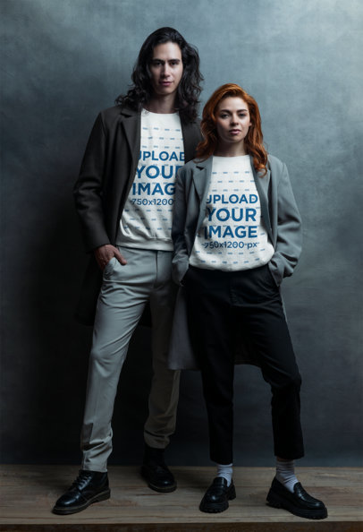 Gildan Crewneck Sweatshirt Video Featuring a Man Posing for an Editorial  Photo Session