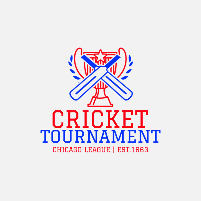 Placeit Cricket Tournament Logo Template Featuring a Trophy Icon