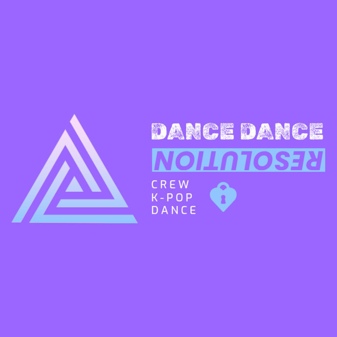 Placeit - K-Pop Dance Crew Logo Maker Featuring a Triangular Graphic