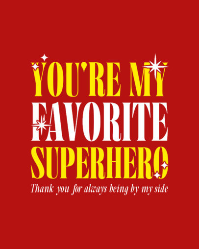 T-Shirt Design Template with a Grateful Phrase for Father's Day