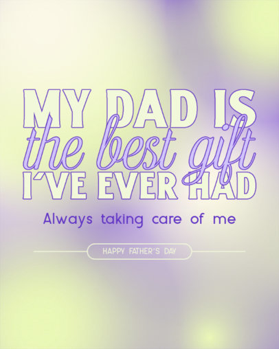T-Shirt Design Maker with a Father's Day Quote over a Gradient Background