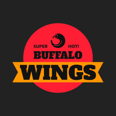 Placeit Chicken Wings Restaurant Logo Generator