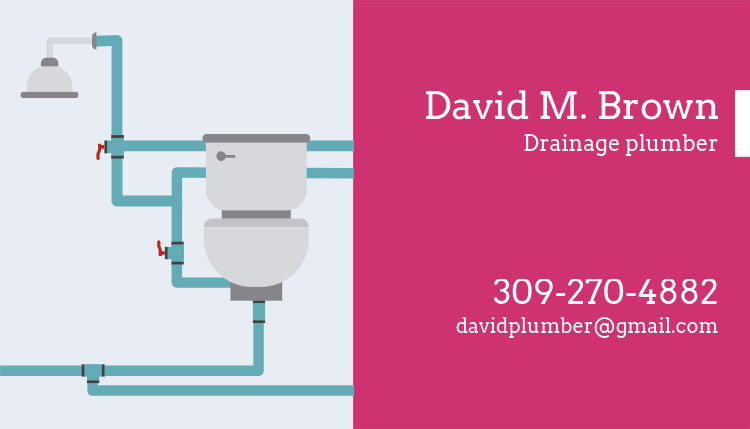 Placeit Drainage Plumber Business Card Template