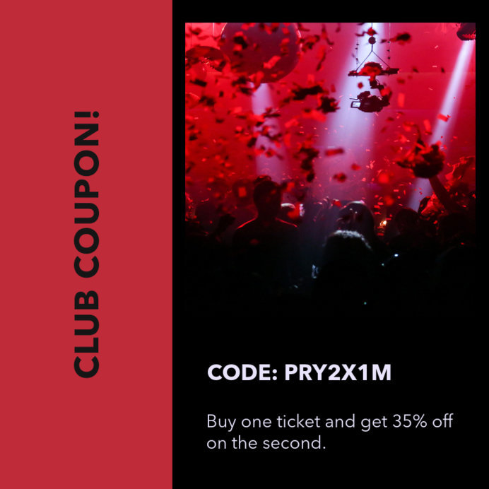 Placeit Club Member Promo Code Design Template