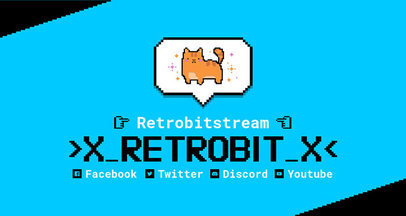 Placeit Twitch Banner Maker With A Cute 8 Bit Cat