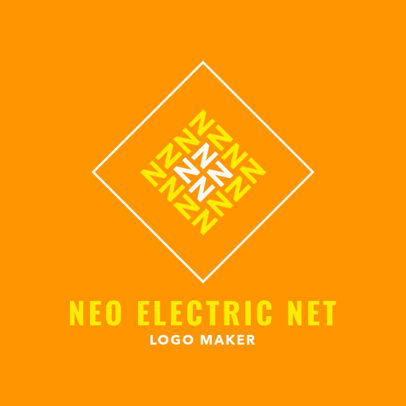 Electric Company Logo Maker Featuring a Tilted Letter Pattern 1476f 2309