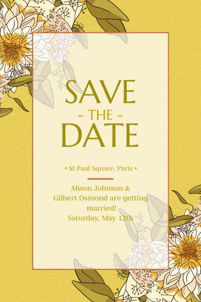 Invitation Card Maker with Floral Frames