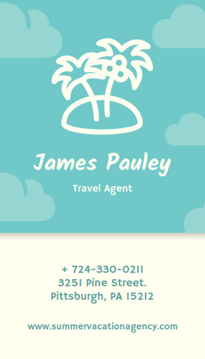 Travel Agent Business Card Design Template 338f 80-el