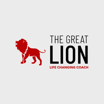 Business Coaching Logo Maker Featuring a Lion Graphic 1144n 2659