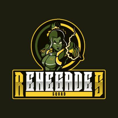 Placeit Apex Legends Allusive Logo Template Featuring A Female Character