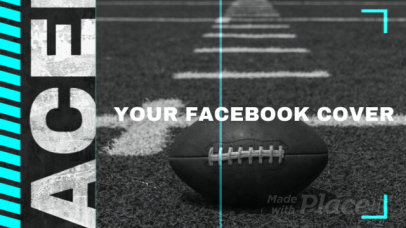 Facebook Cover Video Maker with an American Football Theme 2046