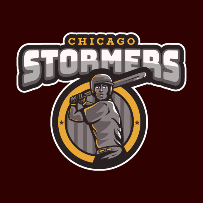 Placeit Logo Maker with a Baseball Player Illustration