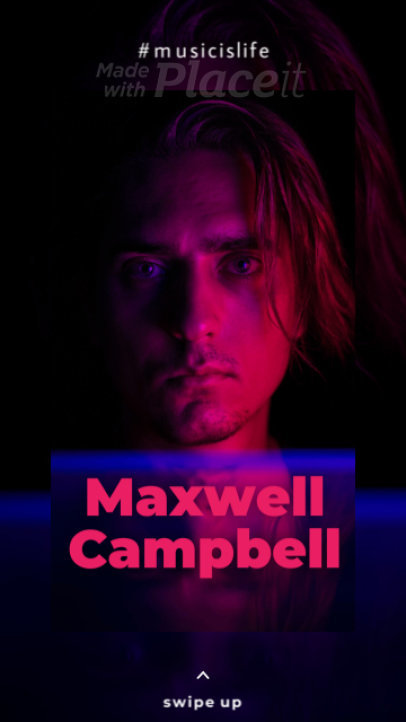 Instagram Story Video Maker for a Musician Promotion 853-el1