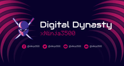 Online Twitch Banner Creator Featuring a Ninja Clipart 2469z