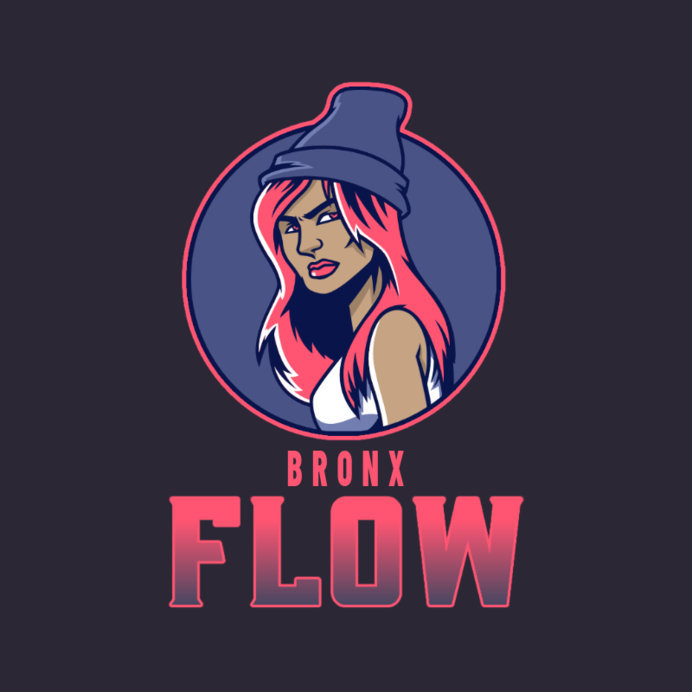 Placeit - Hip-Hop Logo Creator Featuring a Female Character
